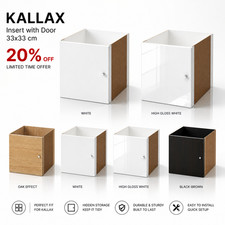 Original IKEA Kallax Insert with Door 33x33cm Cube Storage Unit Shelf Organisers
