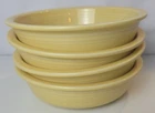 Set of 4 Fiestaware YELLOW Bowls Classic Rim 7" Fiesta Soup Cereal HLC Bowls