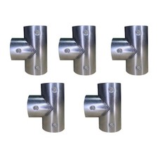 5 St&uuml;ck Rohrverbinder 25 mm T-St&uuml;ck, 1"-Konstruktion, einfache Montage,