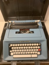 Olivetti Studio 46 Machine A Écrire Bleu Vintage