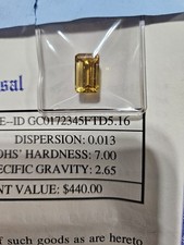 5.16 Carats Emerald-cut Genuine Golden Citrine