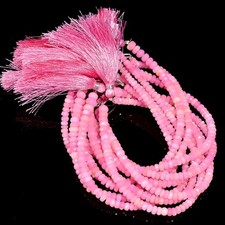 Baby Pink Ethiopian Opal Stone Rondelle Faceted Beads 3X3 7X7mm Strand 8" AB-722