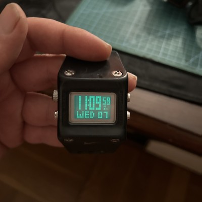 NIKE 腕時計 WC0045 Rare Nike Mettle Chisel Black Chrono Alarm Watch, WC0045, Clean | eBay