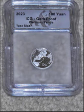 2023 ICG - Gem Proof 3g Platinum Panda - Test Slash 2507.67 per troy oz