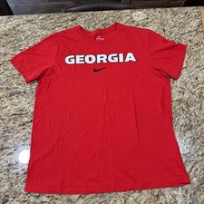 Nike Tee Shirt Georgia Bulldogs Red- Mint Condition Large