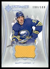 2023-24 UD Ultimate Collection Jersey Parallel Rookies Matt Savoie RC 190/599