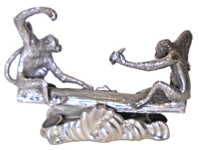 Royal Selangor Pewter Monkey See-Saw Business Card Holder