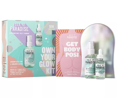 NIB Isle of Paradise ''Own Your Glow'' Kit Self Tanning Drops + Water 3.38oz
