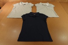 Lot of 3 Old Navy Girls XL 14-16 Plus Gray Blue Short Sleeve Polo Shirt NWT