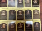 Lot of 27 Baseball Hall of Fame Yellow Plaque Cards — photo 1