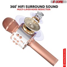 5 Core Microphone Wireless Karaoke Mic With Speaker 3 in 1 Portable Bluetooth Mi