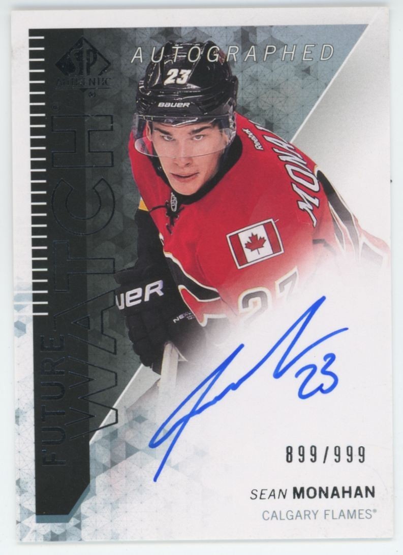 2013-14 SP AUTHENTIC Sean Monahan FUTURE WATCH RC ROOKIE AUTO /999