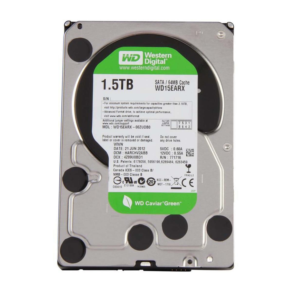 Hdd Hard Disk Disco Rigido 1,5tb 1500gb 3,5" Sata Computer Fisso Nas Dvr Pc_