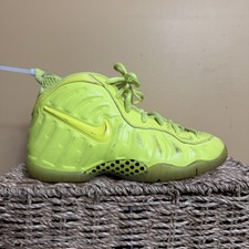 Nike Air Foamposite Pro Volt Size 1y 843755-702 Sneakers Kids No Box Used Worn
