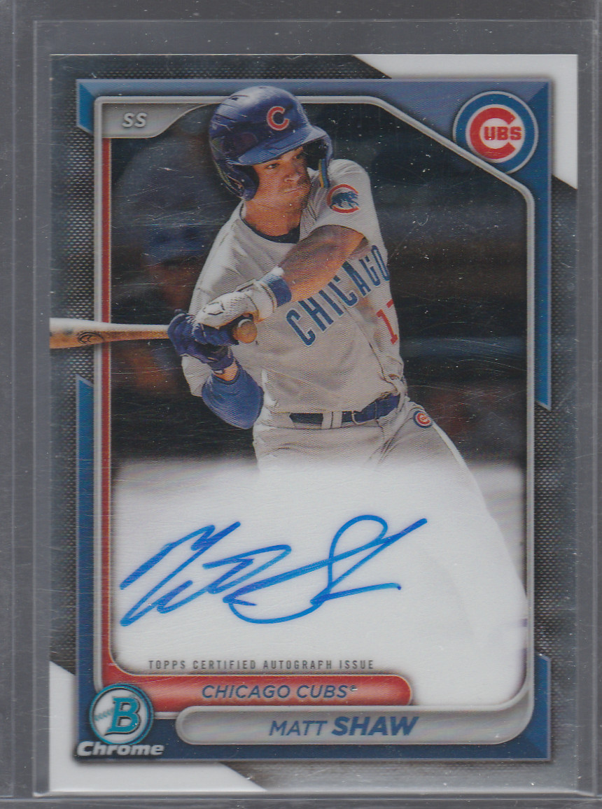 2024 Bowman Chrome Prospect #CPAMS Matt Shaw Auto