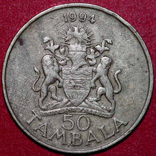 Malawi 1994 50 Tambala National arms-Foreign Coin 30mm