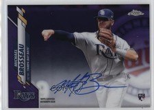 2020 Topps Chrome Rookie Purple Refractor 83/250 Michael Brosseau Auto RC 0b5