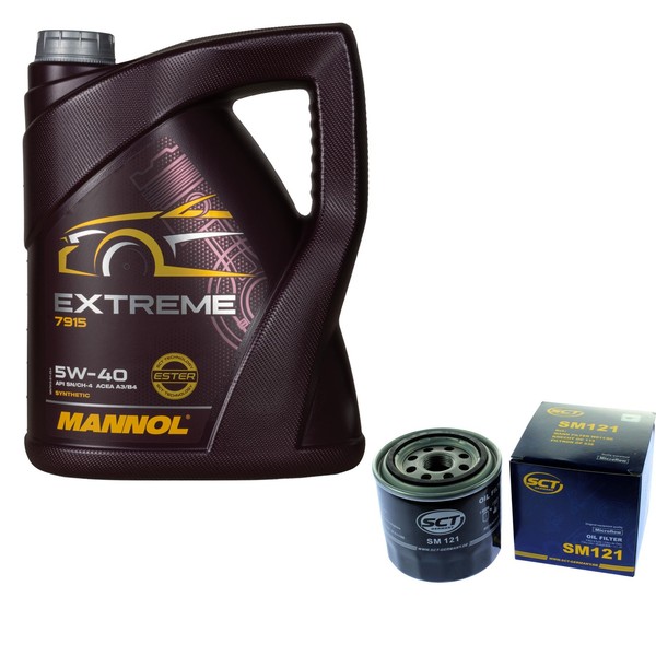 Inspektionspaket 5L Mannol 5W-40 FüR Hyundai I30 1.4 1.6 2.0 Tucson KIA Venga-image