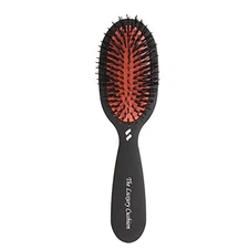 Boar Bristle Hair Brush for Women & Men - Small Luxury Cushion Oval Vented Hair 