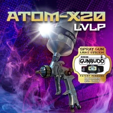 ATOM X20 LVLP Paint Gun – Gravity Feed for Auto WITH FREE GunBudd Light Tool!!