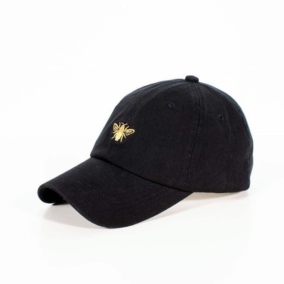 QUEEN BEE (strapback cap) - dad baseball polo cotton hat - Black White Grey Red