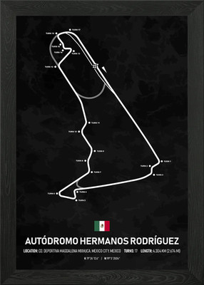 Autodromo Hermanos Mexiko gerahmtes Wandbild Poster Leinwanddruck Bild