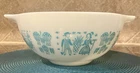 Vintage PYREX Amish Butterprint 443 Turquoise Cinderella Mixing Bowl 2.5 Qt