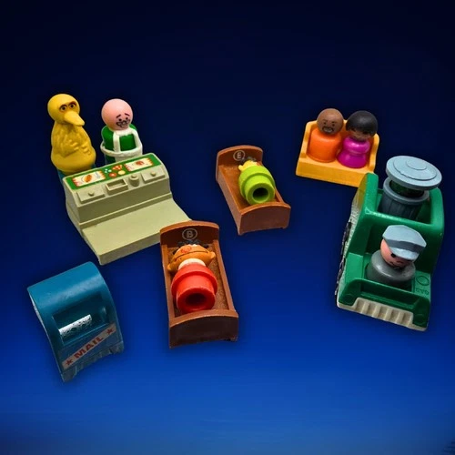 Sesame Street Fisher Price Little People Playset Vintage 14pc (#832)