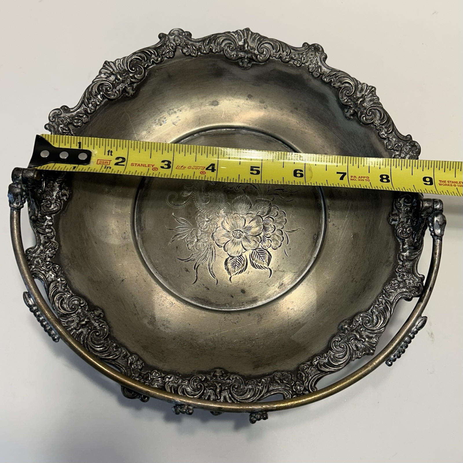 Antique Middletown Silver Co Brides Basket Quadruple Plated Victorian Era 1901