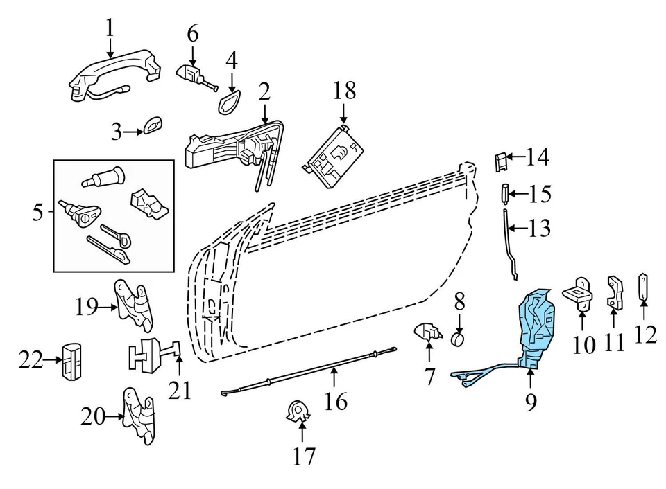 Mercedes-Benz SL600 2004-2012 - Actuador de bloqueo de pestillo de puerta delantera derecha Foto 4 de 4
