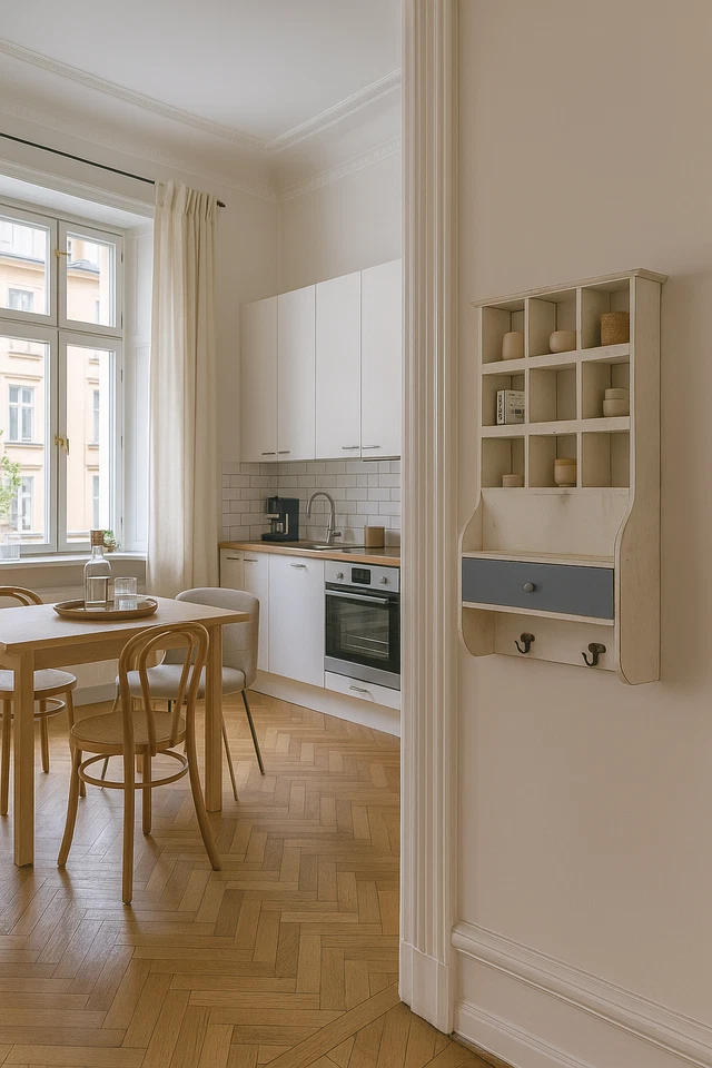 Wandregal Hängeschrank Shabby Hängeregal Wandschrank Badschrank Handtuchhalter - Bild 2 von 4