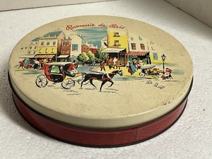 Vintage Rosemarie De Paris Chocolate Tin, Collectible, 10” Diameter, 2” Deep