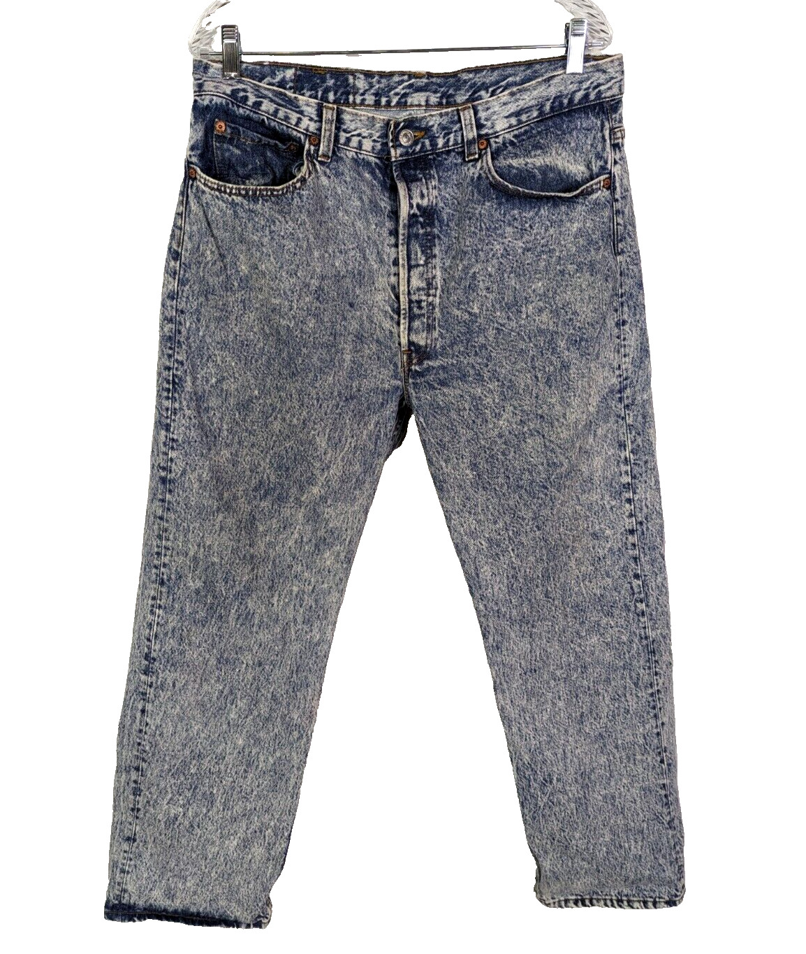 LEVI'S 501 Acid Washed Vtg USA Made Jeans Denim S… - image 1
