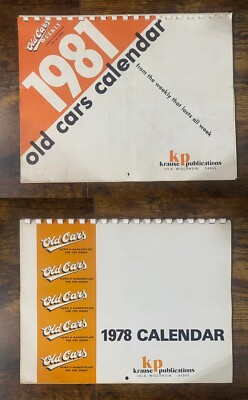 1978/1981 Old Cars Calendar Lot: Krause Publications vintage classic