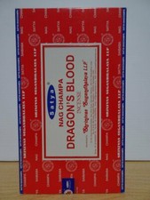Dragon's Blood - Nag Champa  - Satya   12 x 15g Incense Sticks  ~ Full Box