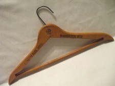 Vintage Wooden 17" Suit Hanger Advertisement SHERATON PARK HOTEL Washington, D.C
