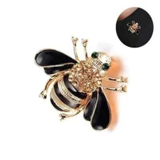 Vintage Rhinestone Bee Brooch Pin Jewelry Men Women Unique Gift