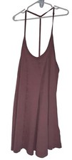 Urban Outfitters BDG Jamie T-Back Swing Skater Mini Dress Sz L Dusty Rose Pink