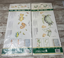 Lotto 2 Stencil "Jeannie Serpa" Decorazione Casa - Pesci/Tartarughe Murali Sotto il Mare