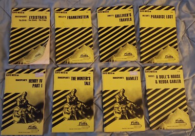 Cliffs Notes Used 8 Study Guides