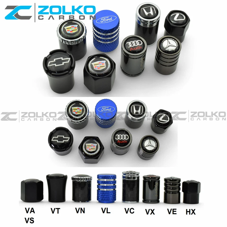 VALVE STEM CAPS WHEEL TIRE FOR CADILLAC 4PC 3 COLOR OPTION - HX06 HX08 - Image 4 of 4