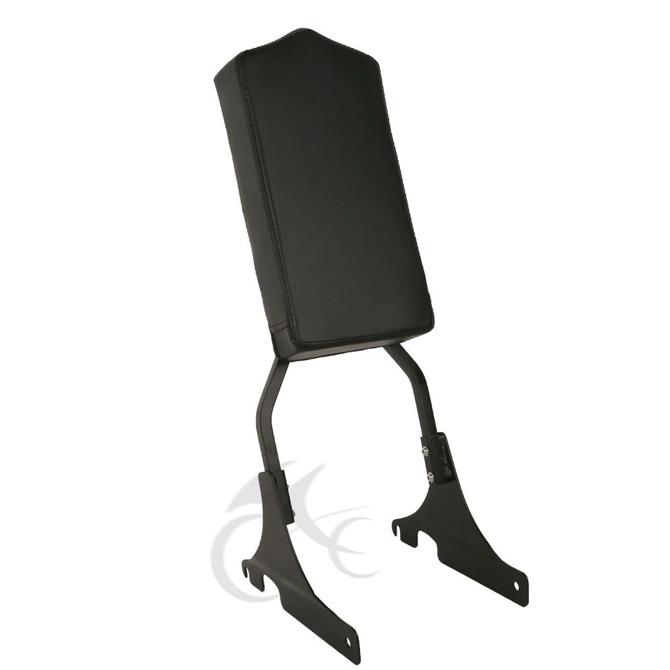 Barra Sissy negra con almohadilla de respaldo para Harley 1984-1999 Softail Custom FXSTC Foto 2 de 4