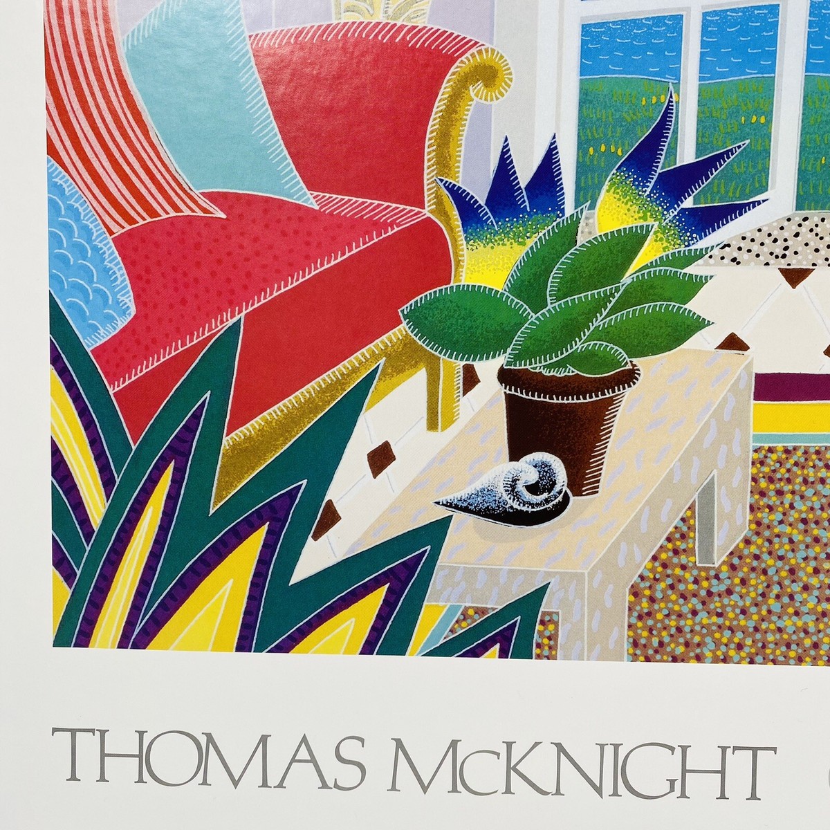 Thomas McKnight Barbados Chalk & Vermilion New York 1989 Art Print