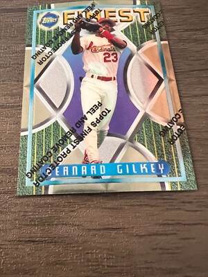 1995 Topps Finest Baseball Card #318 Bernard Gilkey, Cardinals (N6)