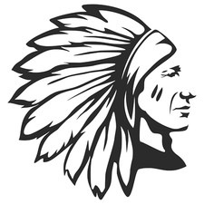 Indian Chief Headdress Decal Car Truck Tumbler Wall Art Stickers