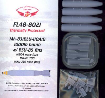 Flying Leathernecks Models 1/48 MK-82 BLU-110A/B 1000lb BOMB w/BSU