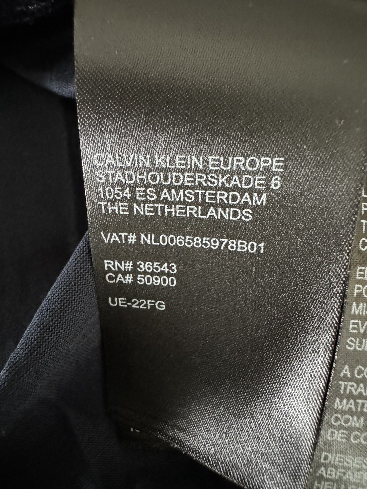 calvin klein men's t-shirt navy blue T-shirt logo quick dry casual 100% cotton L thumbnail 6