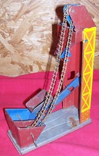Vintage Pressed Tin Mechanical Toy Coal Mining Old Stamped Metal Construction US