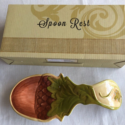 Spoon Rest, Stoneware, 9.75 '', Dishwasher Safe, New, Great Gift Item