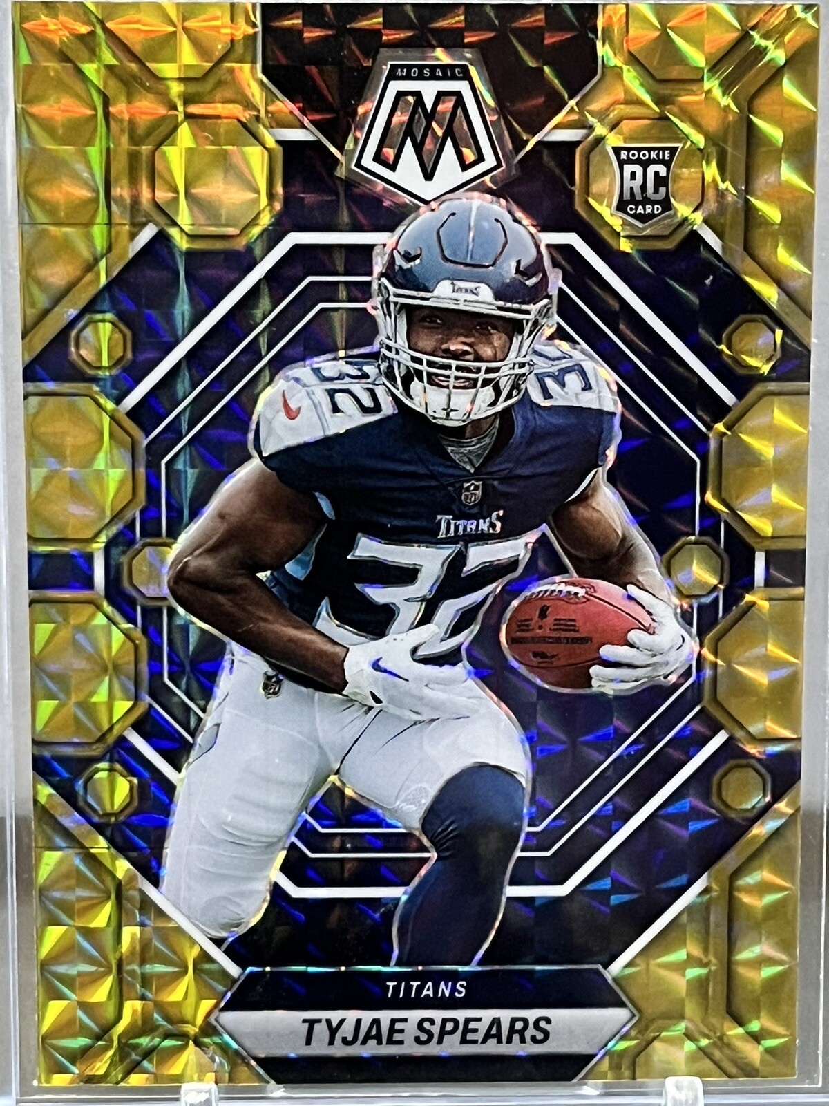 2023 Panini Mosaic- Reactive Yellow Prizm #369 Tyjae Spears (RC)